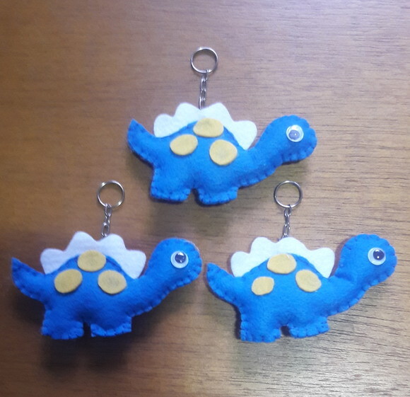 Chaveiro de Feltro - Dinossauro