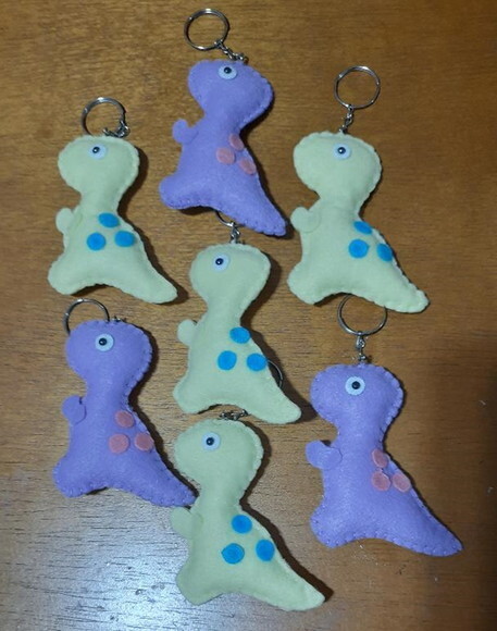 Chaveiro de Feltro - Dinossauro