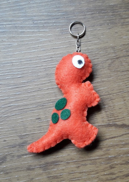 Chaveiro de Feltro - Dinossauro