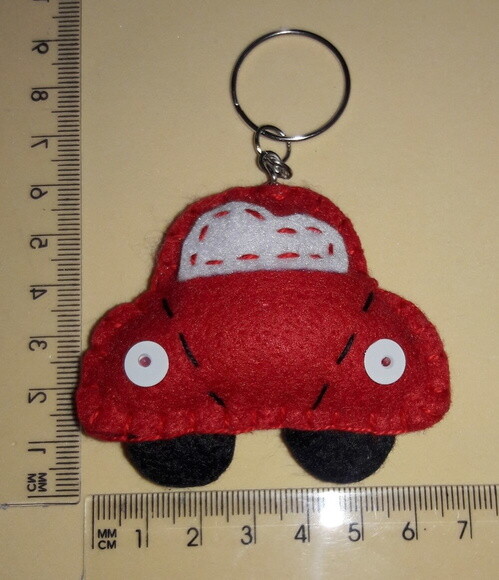 Chaveiro de Feltro - Fusca