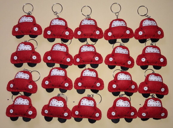 Chaveiro de Feltro - Fusca