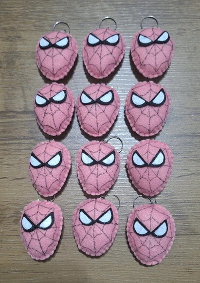 Chaveiro de Feltro - Homem Aranha