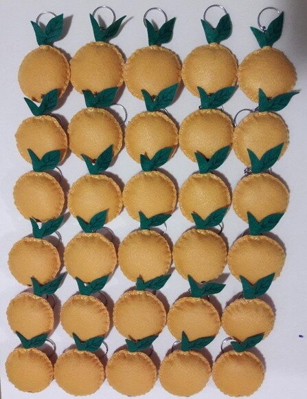 Chaveiro de Feltro - Laranja