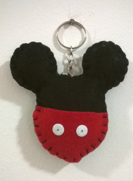 Chaveiro de Feltro - Mickey