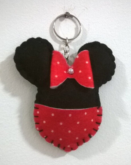 Chaveiro de Feltro - Minnie