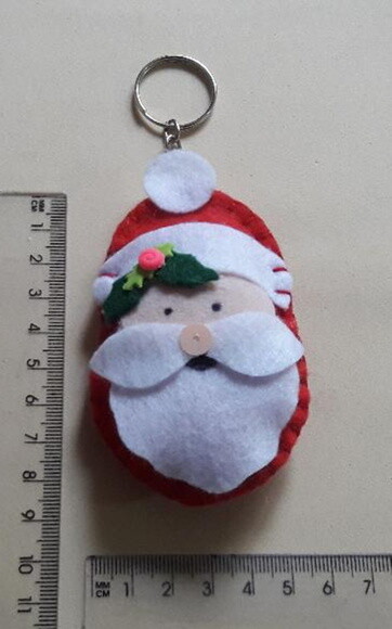 Chaveiro de Feltro - Papai Noel
