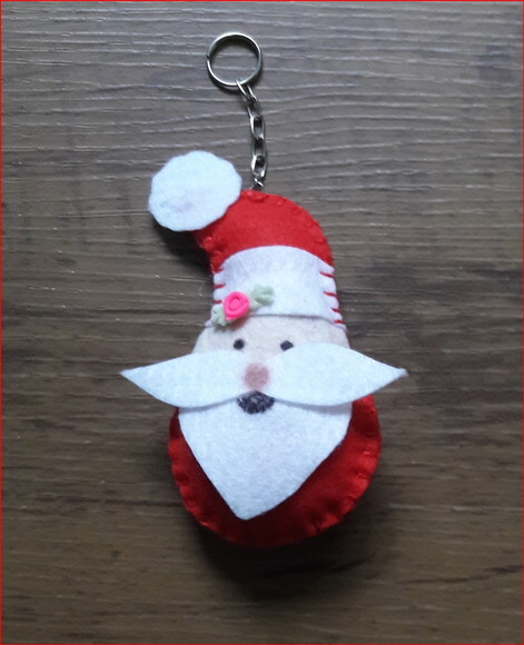 Chaveiro de Feltro - Papai Noel