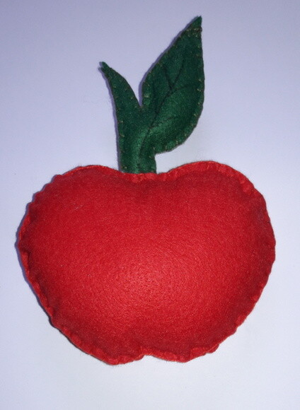 Frutas Decorativas de Feltro - Maçã