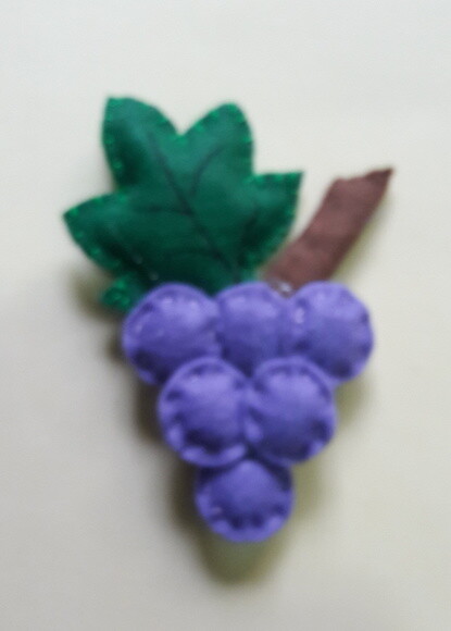 Frutas Decorativas de Feltro - Uva