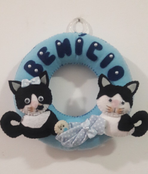 Guirlanda Porta Maternidade - Gatinhos