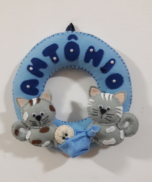 Guirlanda Porta Maternidade - Gatinhos
