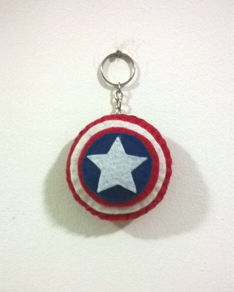 Chaveiro de Feltro - Capitão América