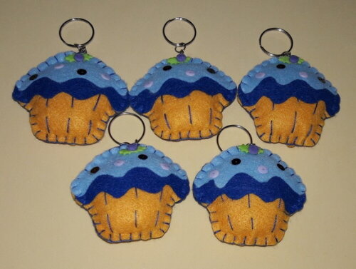 Chaveiro de Feltro - Cup Cake