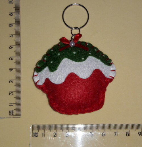 Chaveiro de Feltro - Cup Cake