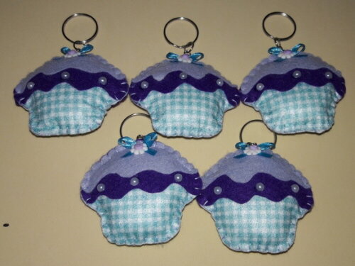 Chaveiro de Feltro - Cup Cake