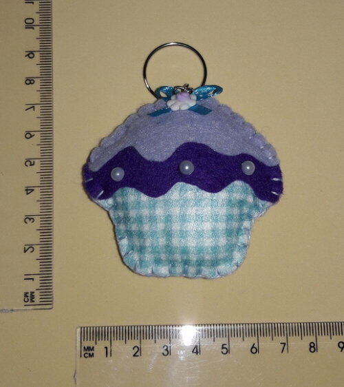 Chaveiro de Feltro - Cup Cake