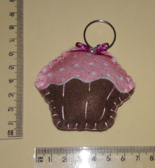 Chaveiro de Feltro - Cup Cake