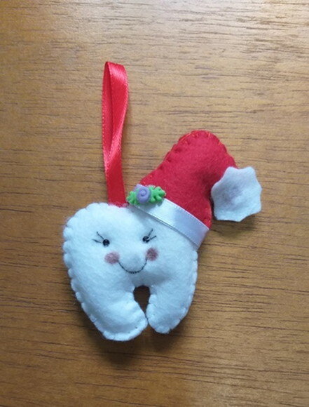 Chaveiro de Feltro - Dente de Natal