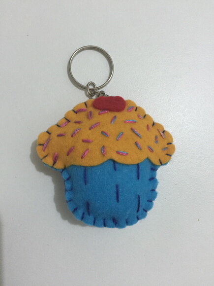 Chaveiro de Feltro - Cup Cake