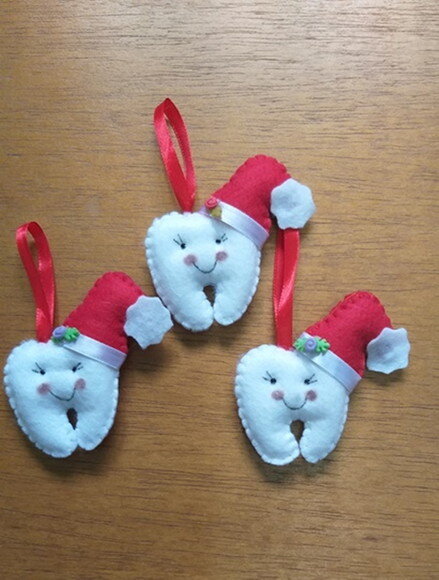 Chaveiro de Feltro - Dente de Natal
