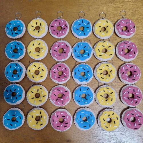 Chaveiro de Feltro - Donuts