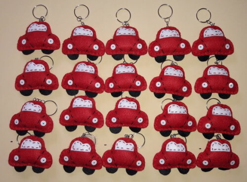 Chaveiro de Feltro - Fusca