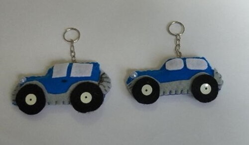 Chaveiro de Feltro - Jeep