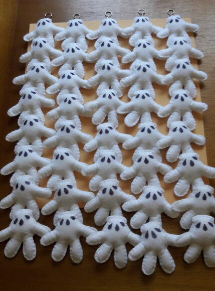 Chaveiro de Feltro - Luva Mickey