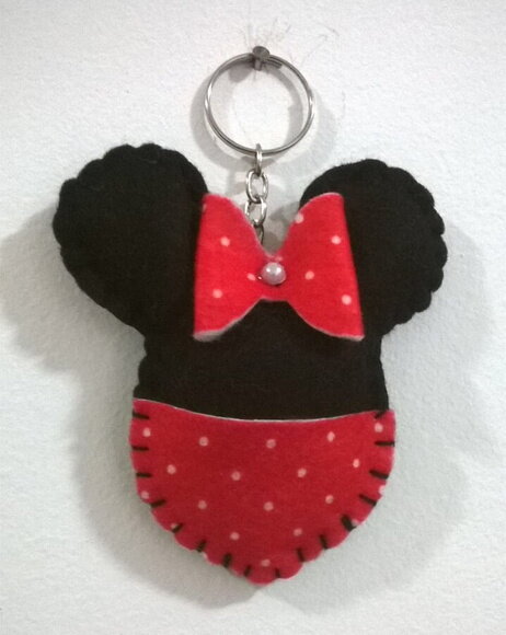 Chaveiro de Feltro - Minnie