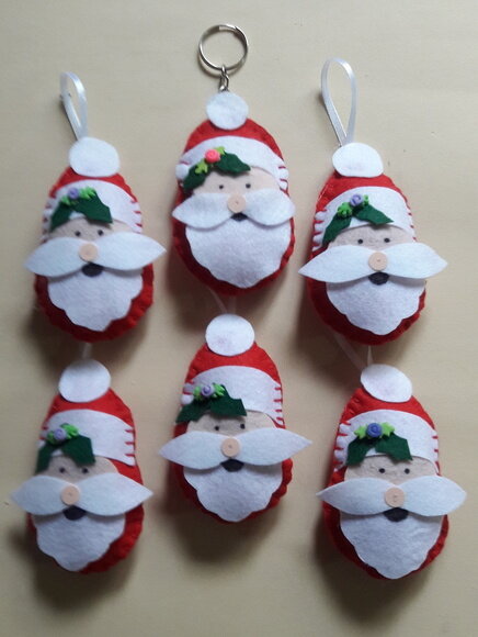 Chaveiro de Feltro - Papai Noel