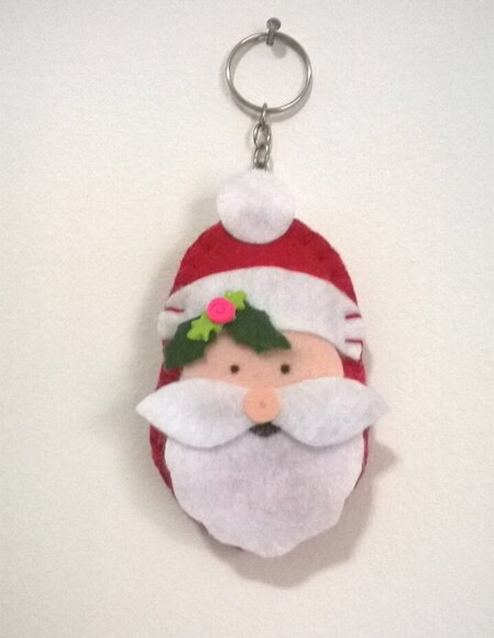 Chaveiro de Feltro - Papai Noel