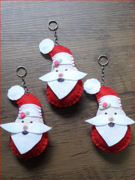 Chaveiro de Feltro - Papai Noel