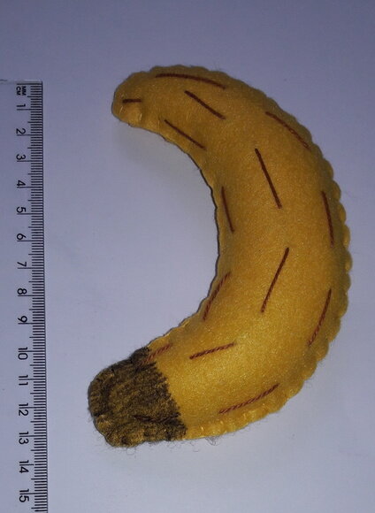 Frutas Decorativas de Feltro - Banana