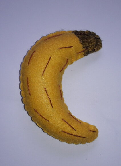 Frutas Decorativas de Feltro - Banana