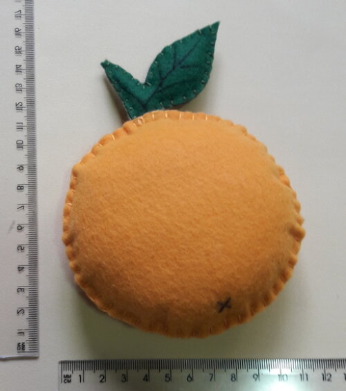 Frutas Decorativas de Feltro - Laranja
