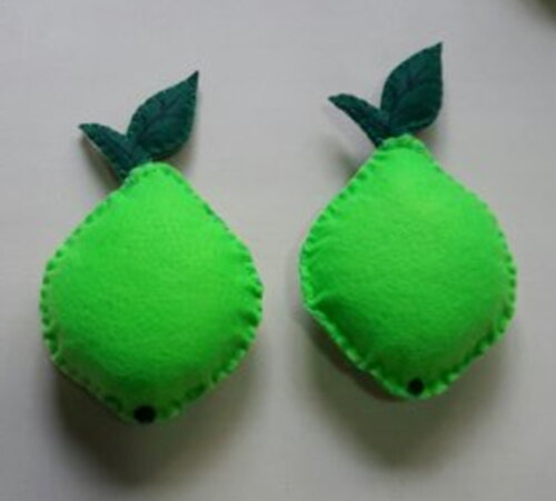 Frutas Decorativas de Feltro - Limão
