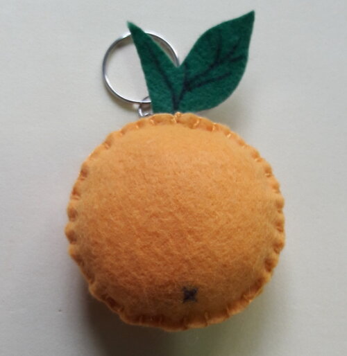 Frutas Decorativas de Feltro - Laranja