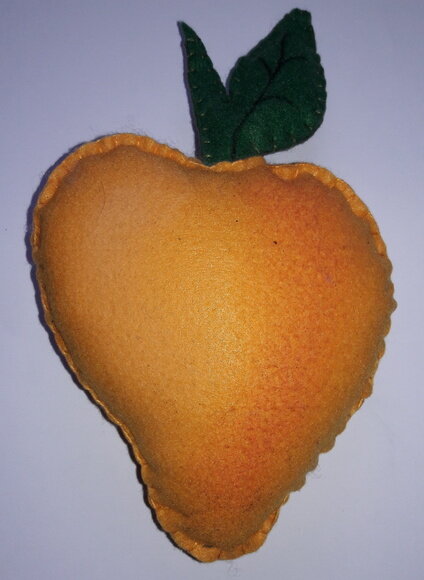 Frutas Decorativas de Feltro - Pêssego