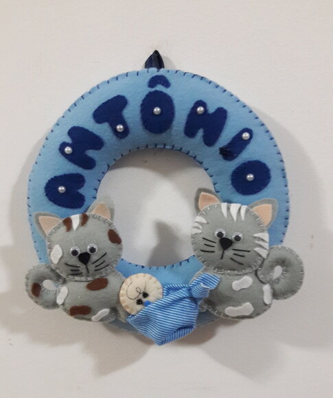 Guirlanda Porta Maternidade - Gatinhos