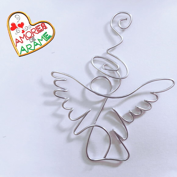 Escultura Anjo Guardião Móbile Decora Sala Varanda Quarto do Be