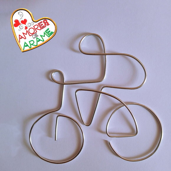 Escultura de Arame Bike Decoração Sala Quarto Bicicleta