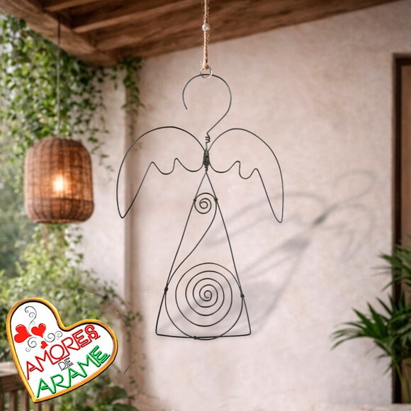 Escultura Móbile Anjo Decoração Quarto Varanda Ambiente