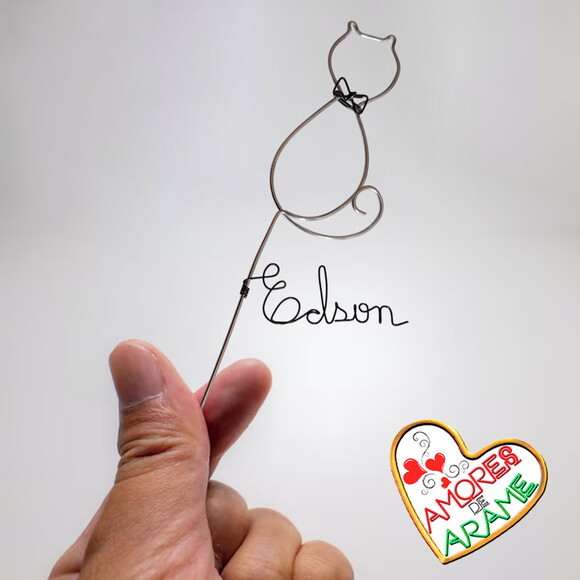 Topo de Aniversário Gatinho Personalizado