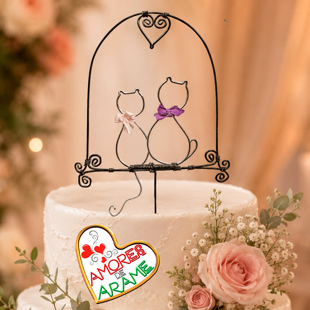 Topo de Casamento Gatinhos