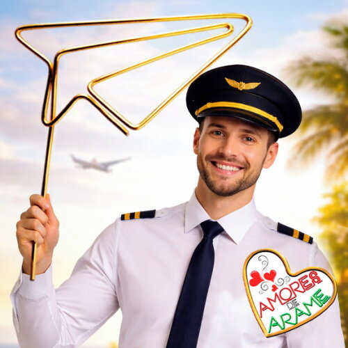 Escultura de Arame Avião Minimalista Decoração Enfeite de Parede