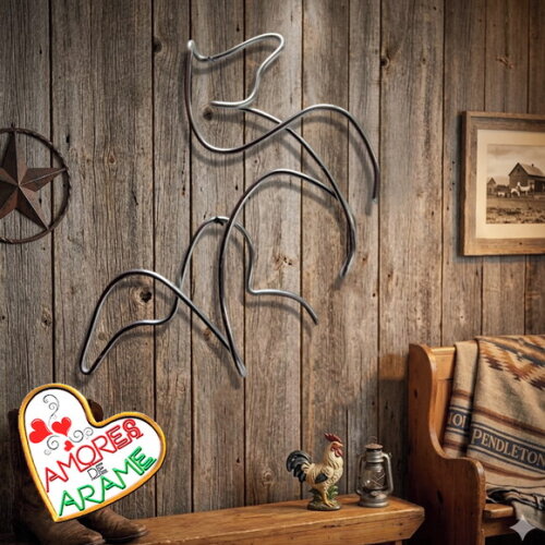 Escultura de Parede Cavalo Decoração de Sala Varanda Festa Rode
