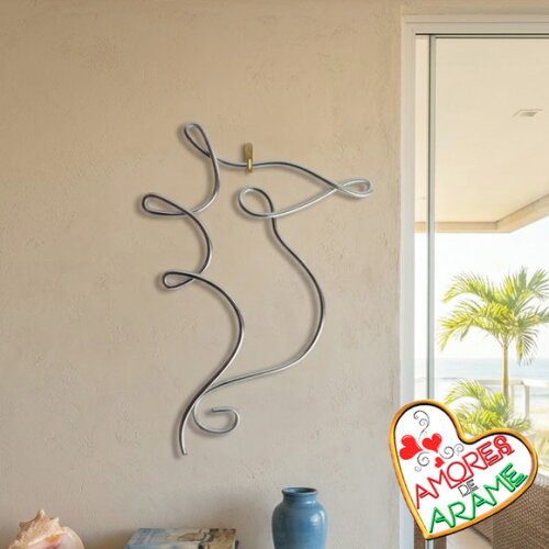Escultura de Parede Móbile Cavalo Marinho Decoração Praia