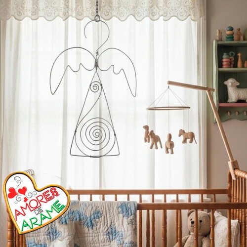 Escultura Móbile Anjo Decoração Quarto Varanda Ambiente
