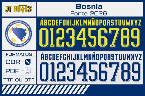 Arte Vetor Camisa Bosnia home 2026