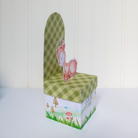 Caixa Cubo com Painel - Bosque Encantado Menino